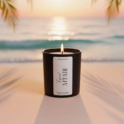 Sex on the Beach scented candle by WellScentd with tropical beach fragrance and ocean breeze ambiance